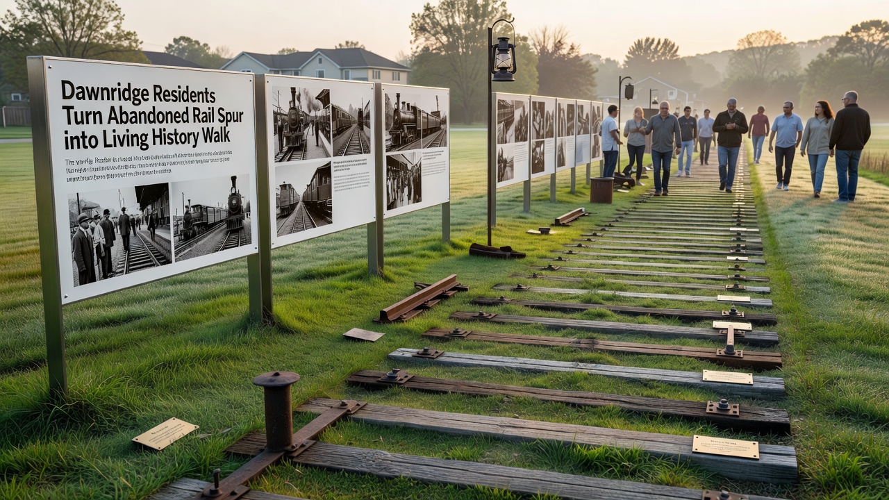 Dawnridge Residents Turn Abandoned Rail Spur into Living History Walk